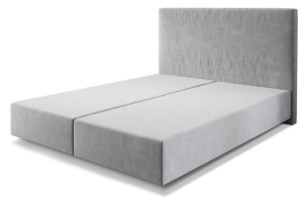 DELIFE Boxspring posteľ Dream-Well 160×200 sivá mikrovelúr bez nôh
