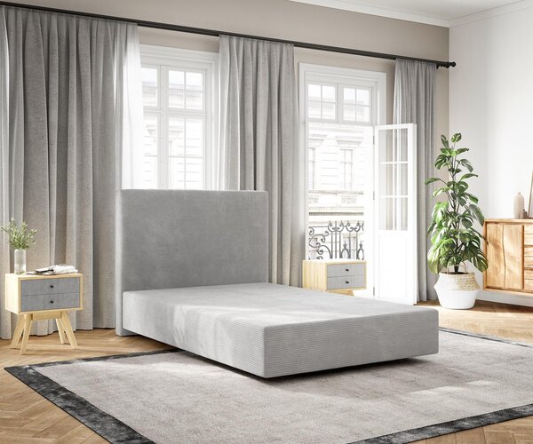 DELIFE Boxspring posteľ Dream-Well 120×200 cm manšester strieborno-šedá