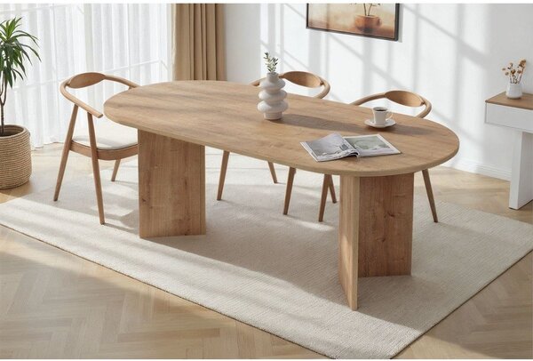 Jedálenský stôl v dekore duba 90x200 cm Sabella – Kalune Design