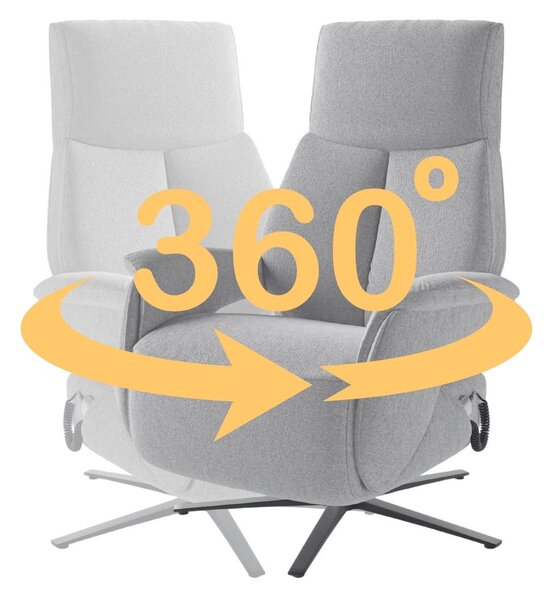 RELAXAČNÉ KRESLO, textil, tmavosivá Sit & More - Online Only obývacie izby, Online Only