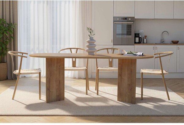 Jedálenský stôl v dekore duba 90x200 cm Sabella – Kalune Design