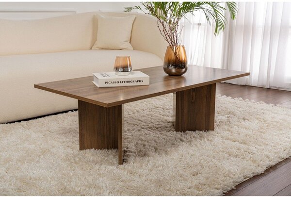 Tmavohnedý konferenčný stolík v dekore orecha 60x119 cm Sabin – Kalune Design