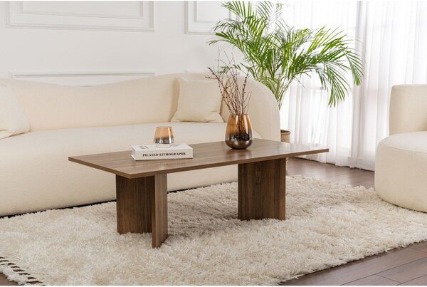 Tmavohnedý konferenčný stolík v dekore orecha 60x119 cm Sabin – Kalune Design