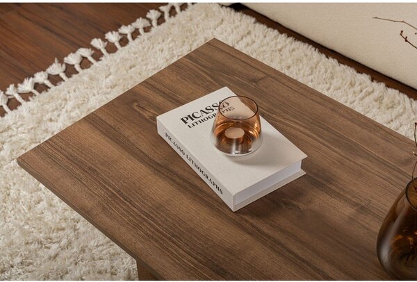 Tmavohnedý konferenčný stolík v dekore orecha 60x119 cm Sabin – Kalune Design