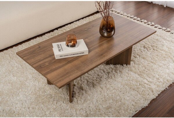 Tmavohnedý konferenčný stolík v dekore orecha 60x119 cm Sabin – Kalune Design