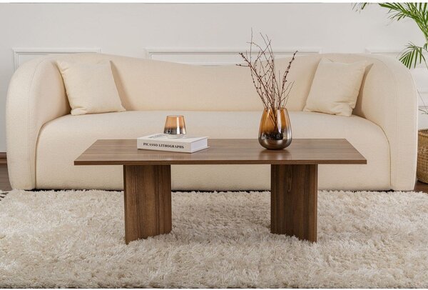 Tmavohnedý konferenčný stolík v dekore orecha 60x119 cm Sabin – Kalune Design