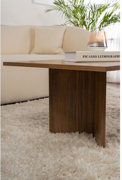 Tmavohnedý konferenčný stolík v dekore orecha 60x119 cm Sabin – Kalune Design