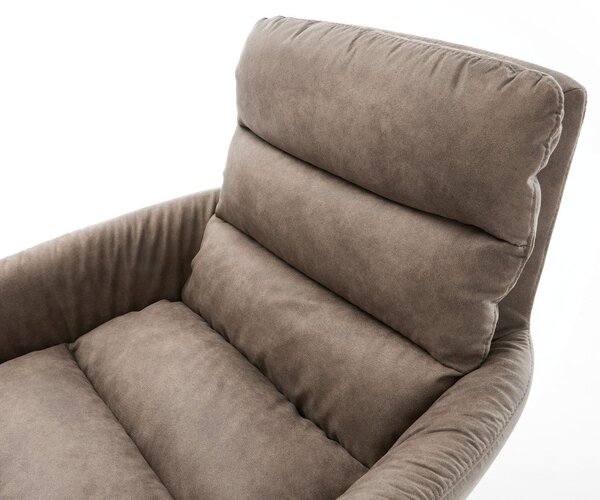 DELIFE Jedálenská stolička Abelia-Flex s opierkami mikrovlákno taupe vintage jedálenská stolička okrúhla čierna