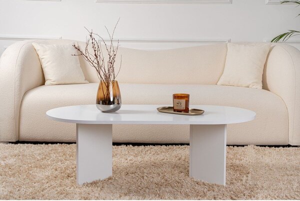 Biely matný konferenčný stolík 60x119 cm Sable – Kalune Design