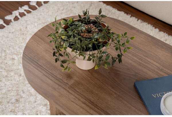 Tmavohnedý konferenčný stolík v dekore orecha 60x119 cm Sable – Kalune Design