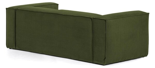 Zelená menčestrová pohovka 240 cm Blok – Kave Home