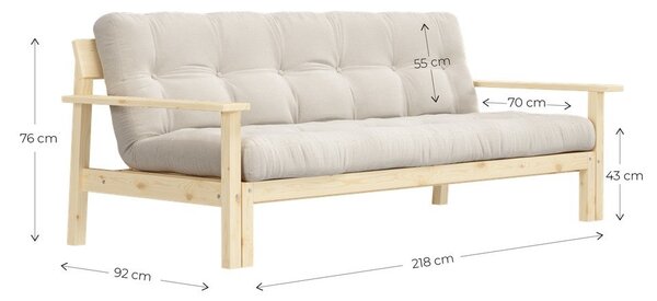 Rozkladacia pohovka v horčicovohnedej farbe 190 cm Unwind – Karup Design
