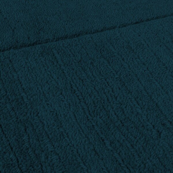 Tmavomodrý ručne tkaný vlnený koberec 160x230 cm Textured Wool Border – Flair Rugs