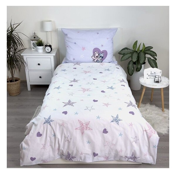 Bavlnené detské obliečky na jednolôžko 140x200 cm Lilo and Stitch "Heart" – Jerry Fabrics