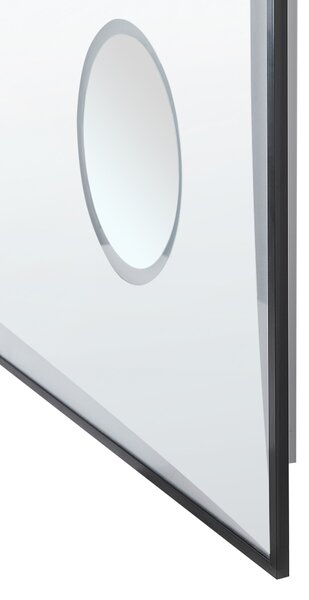 Kúpeľňové nástenné LED zrkadlo strieborné obdĺžnikové 100 x 60 cm s Bluetooth reproduktorom