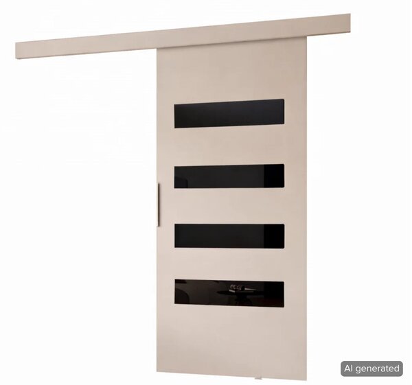 MINIO – Posuvné dvere „CLEAN F“ s šírkou 106 cm, farba kašmírová béžová / čierna