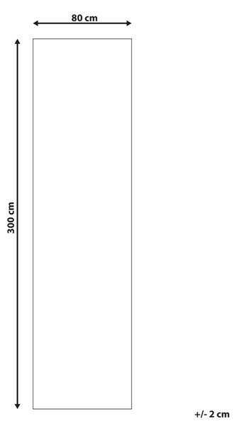 Koberec béžový bavlnený 80 x 300 cm vysoký vlas ozdobné strapce boho dizajn predsieň chodba