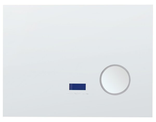 Kúpeľňové nástenné LED zrkadlo strieborné obdĺžnikové 80 x 60 cm s Bluetooth reproduktorom