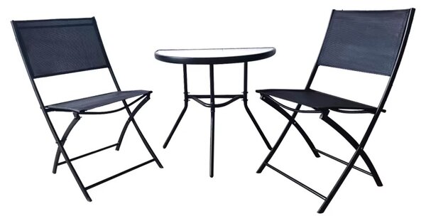 TRENDIE Zostava záhradného nábytku - 2 stoličky a stôl 70cm polovičný