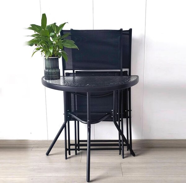TRENDIE Zostava záhradného nábytku - 2 stoličky a stôl 70cm polovičný