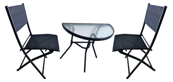 TRENDIE Zostava záhradného nábytku - 2 stoličky a stôl 70cm polovičný