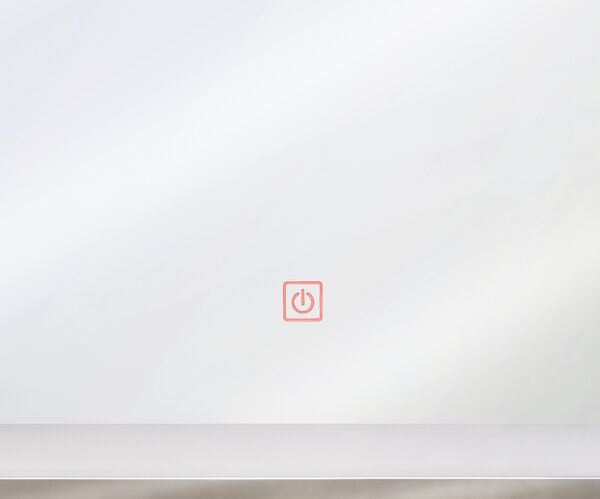 Nástenné závesné LED zrkadlo strieborné 80 x 60 cm obdĺžnikové moderné kúpeľňové