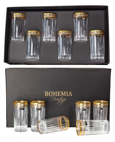 BOHEMIA PRESTIGE DORATO POHÁR 440ML SADA 6 KS