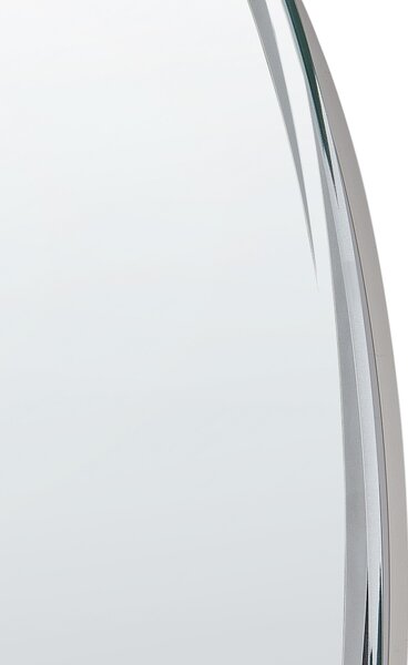 Kúpeľňové nástenné LED zrkadlo strieborné okrúhle 60 x 60 cm s Bluetooth reproduktorom
