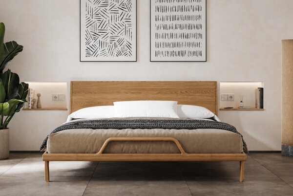 Posteľ z masívu 180x200 Nordica dekor dub
