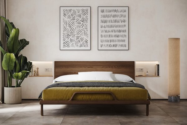 Posteľ z masívu 180x200 Nordica dekor orech