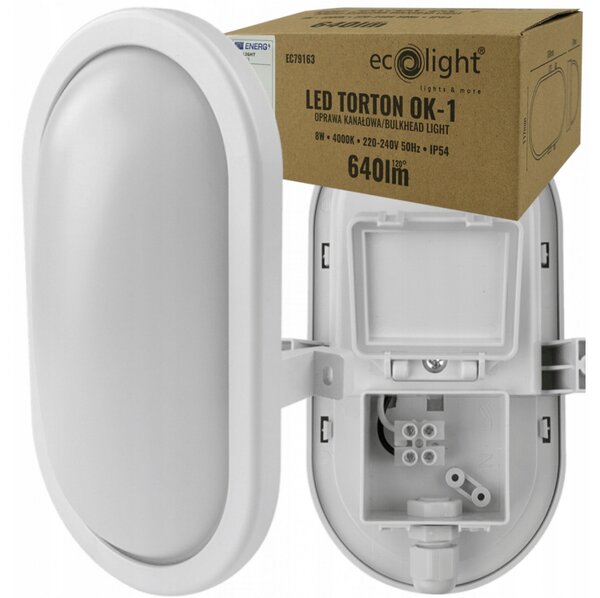 LED kanálová lampa 8W - 230V - 4000K - IP54