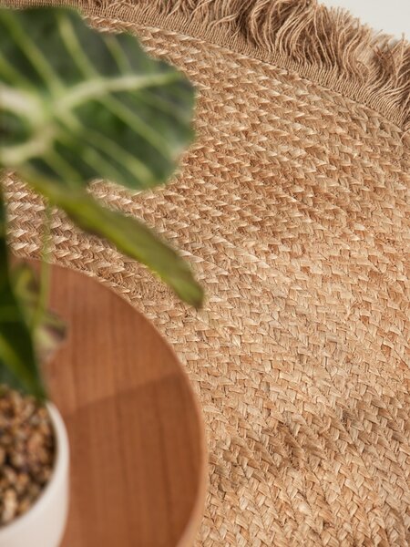 Hanse Home , Kusový koberec Jute Braided 106332 Natural Gold kruh, 150x150 (priemer) kruh, béžová, chodba / predsieň