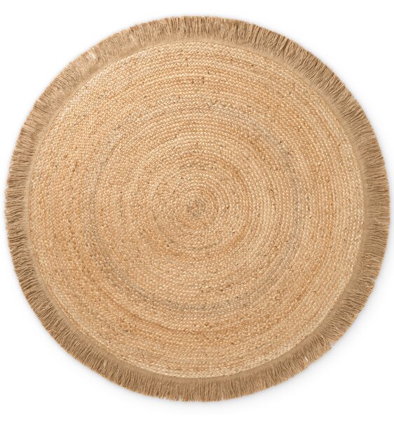 Hanse Home , Kusový koberec Jute Braided 106332 Natural Gold kruh, 150x150 (priemer) kruh, béžová, chodba / predsieň