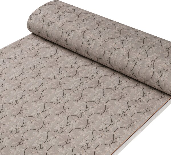 Dekoračná látka PML-086 Popínavé vetvičky na hnedosivom - šírka 150 cm