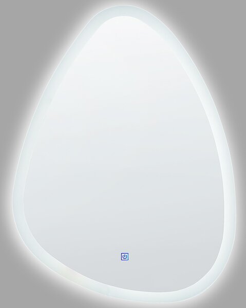 Nástenné kúpeľňové zrkadlo strieborné 58 x 78 cm moderné súčasné kozmetické LED zrkadlo