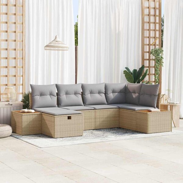Maison Exclusive - Záhradný nábytok Béžový Poly-rattan