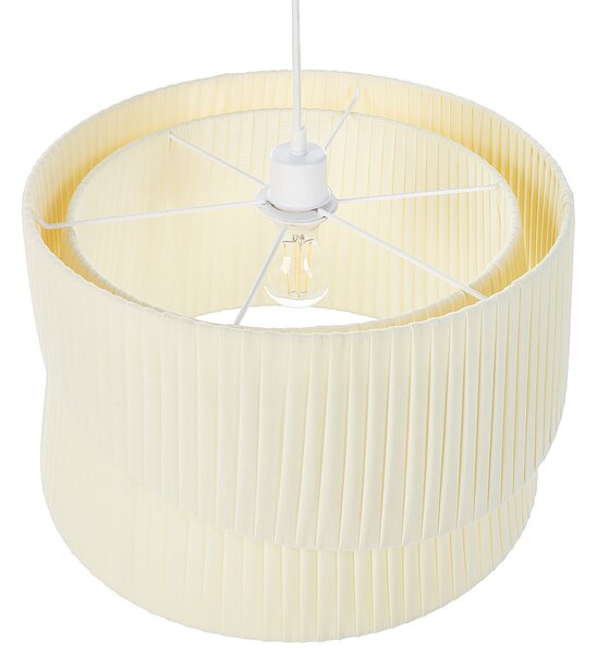 Závesná lampa béžová polyesterové terylénové tienidlo 178 cm závesné svietidlo moderný boho dizajn