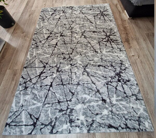 HU Sivý koberec Plush Deluxe Sivý mramor Rozmer: 50x80 cm