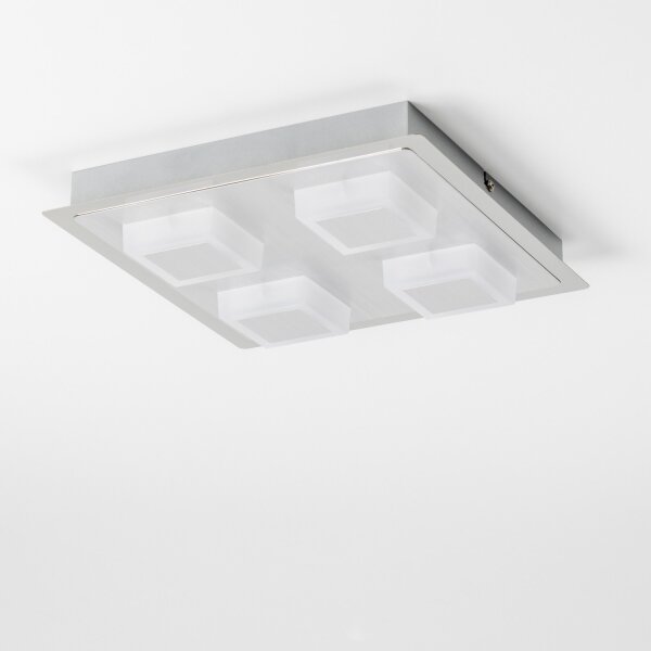 LED stropné svietidlo 4xLED/5W/230V 3000K 28x28 cm matný chróm