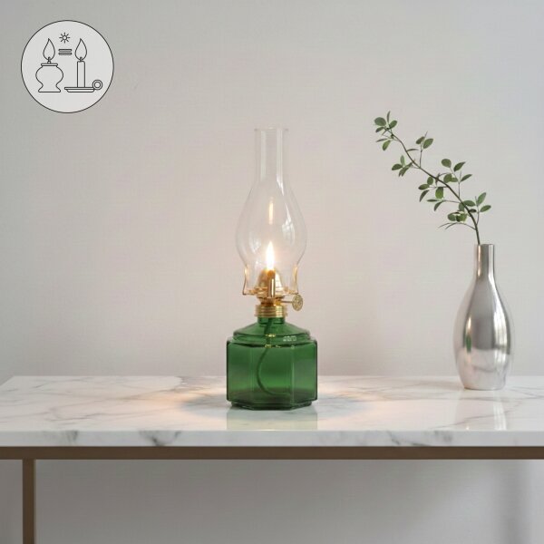 Brilagi - Petrolejová lampa MERLIN zelená