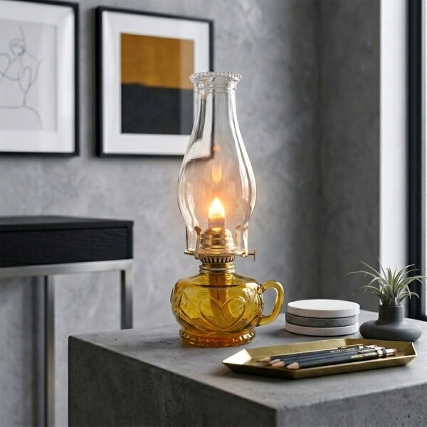 Brilagi - Petrolejová lampa MERLIN oranžová