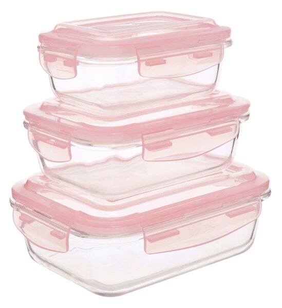 Sklenené dózy na potraviny 3 ks Freska – Premier Housewares