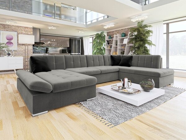 Mirjan24 Rohová sedacia súprava Genero Sale, Dostupné poťahy: ekokoža Soft 011 + Lux 06 + Lux 5, Strana: pravá U 5902928813906