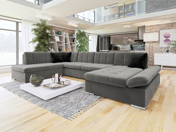 Mirjan24 Rohová sedacia súprava Genero Sale, Dostupné poťahy: ekokoža Soft 011 + Lux 06 + Lux 5, Strana: pravá U 5902928813906