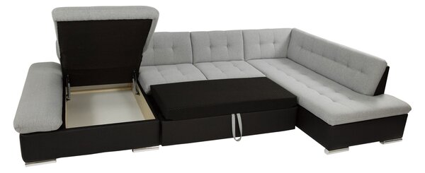 Mirjan24 Rohová sedacia súprava Genero Sale, Dostupné poťahy: ekokoža Soft 011 + Lux 06 + Lux 5, Strana: pravá U 5902928813906
