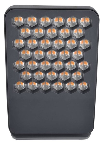 Vonkajšie nástenné LED svietidlo ATLANTIS, tmavošedé, 22 cm, kovové, IP54, Hliník / sivá / zinok, Hliník, Moderný, Nástenné svietidlo