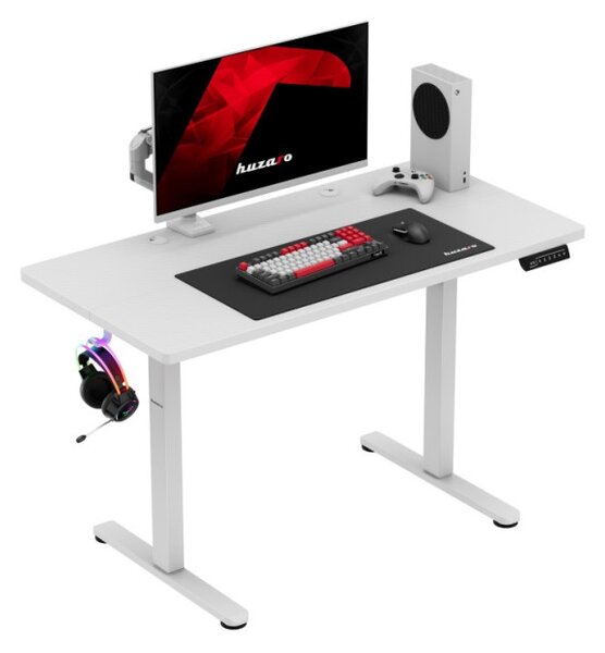 Elektrický výškovo nastaviteľný herný stôl Hero 8.1 biely