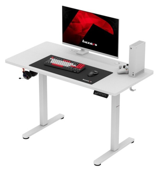 Elektrický výškovo nastaviteľný herný stôl Hero 8.1 biely