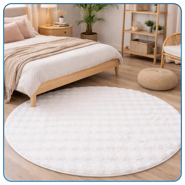 Koberec Rabbit Bubble biely kruh
