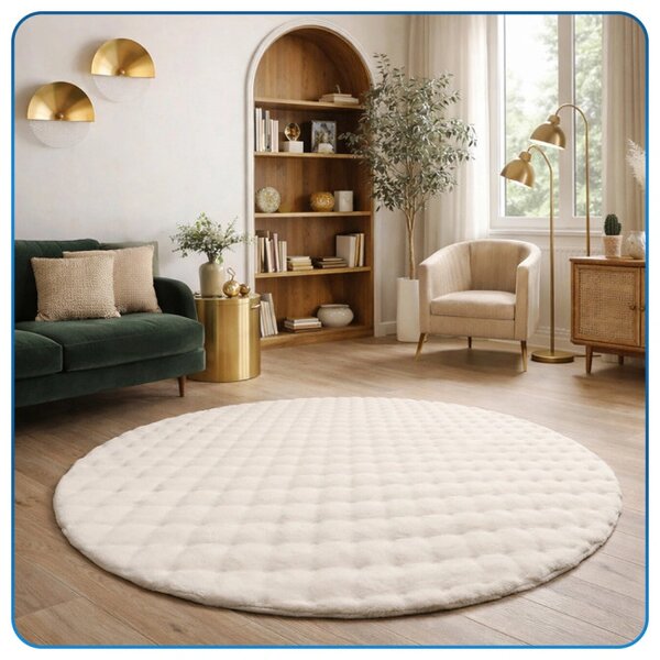 Koberec Rabbit Bubble biely kruh